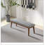 Banc Warren en tissu gris cendré