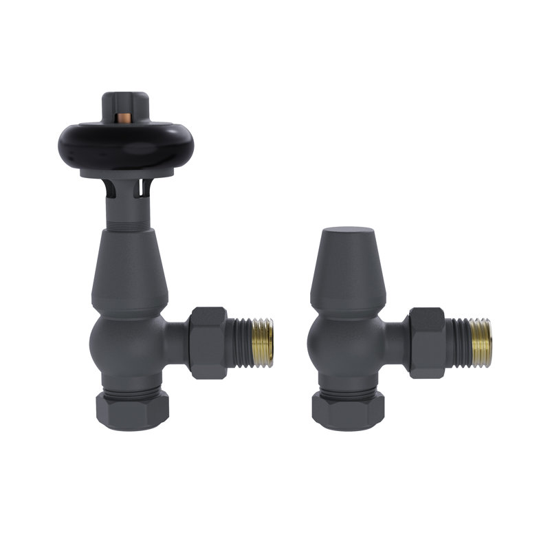 Traditional TRV Thermostatic Radiator Valves, Anthracite