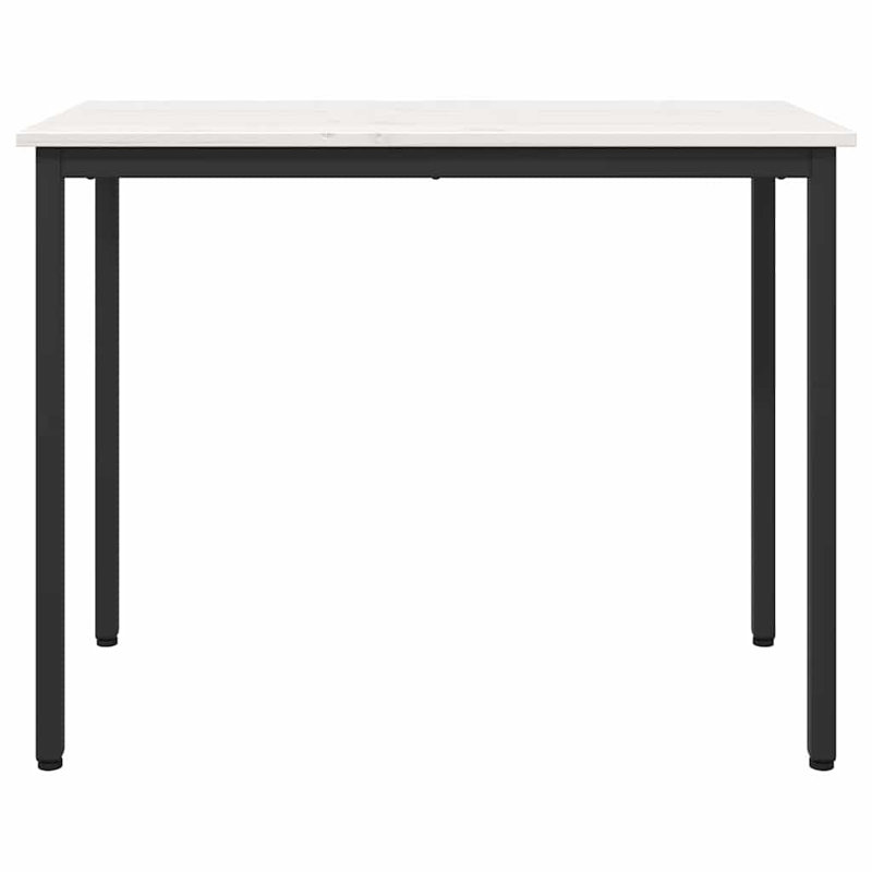Metal Base Dining Table, White