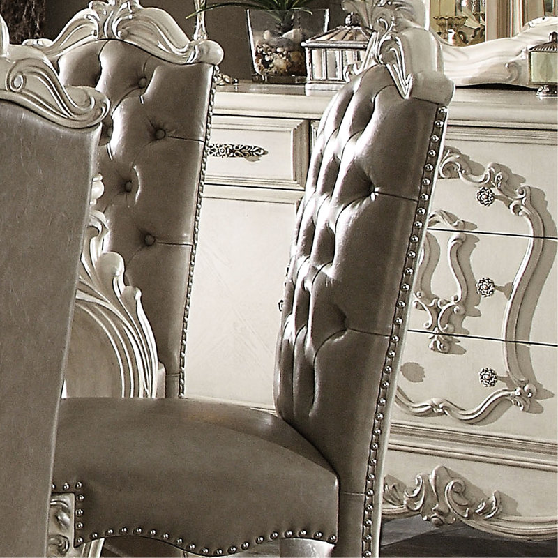 2 chaises à hauteur de comptoir - brun et blanc, avec une chaise de construction stable 2 pour les espaces de salle à manger modernes