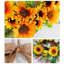 Couronne de tournesol et abeille artificielle 13,8 po, brindille rustique décorative pour le printemps, l'été et la maison de campagne