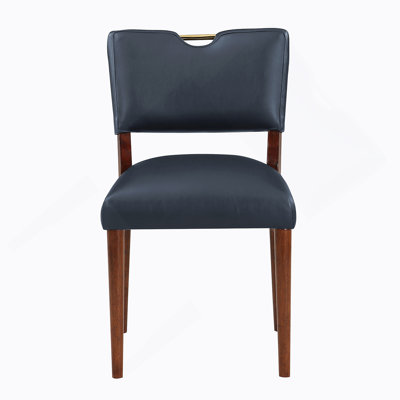 Midnight Blue Faux Leather Dining Chair - Set Of 2