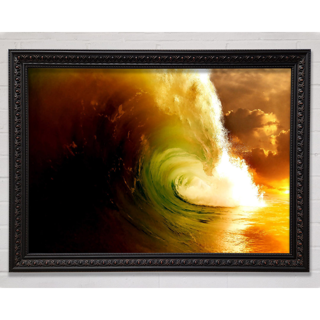 Atemberaubende Orange Sky Wave - Druck