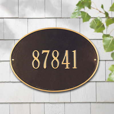 Hawthorne 1-Line Wall Address Plaque