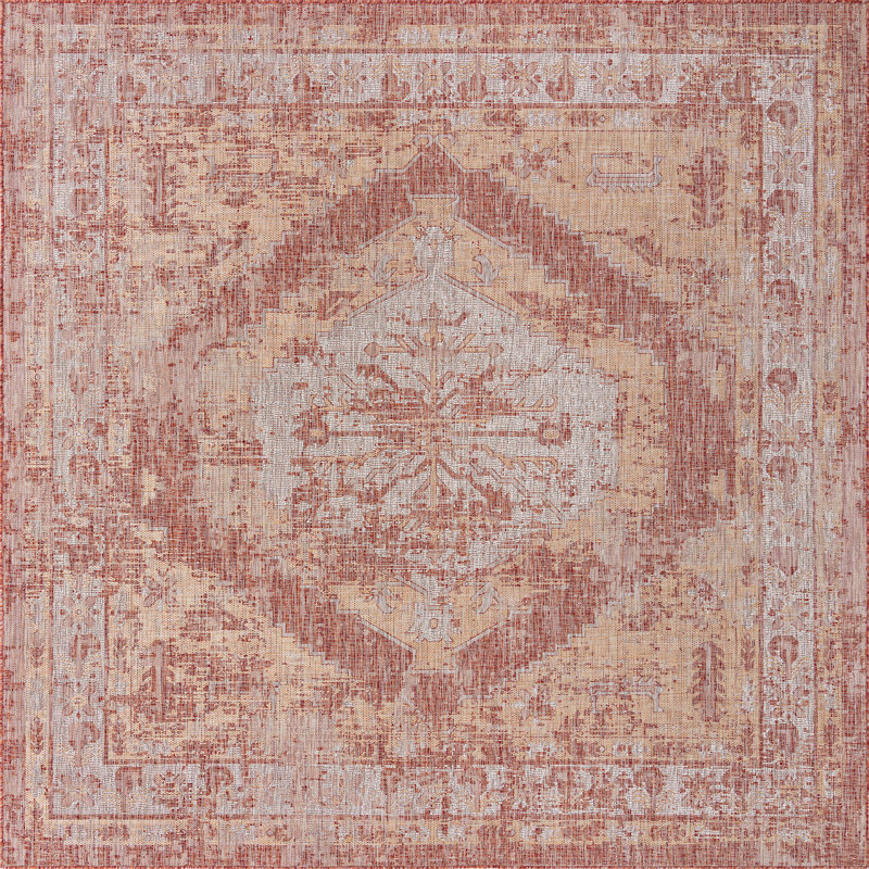 Tapis extérieur couleur nil rouille, Carré 10 pi