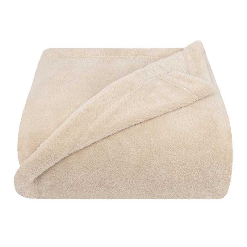 Bedding Fleece Throw Blankets for Couch and Sofa, Brown/White, Queen