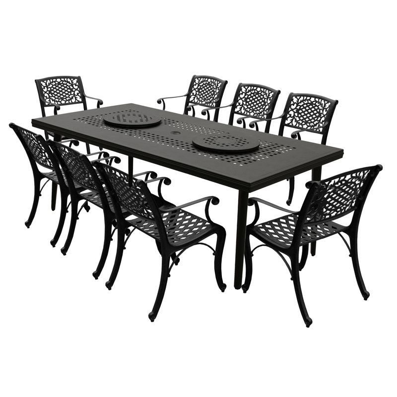Regionalda 8 - Person Patio Dining Set with Rectangular Table