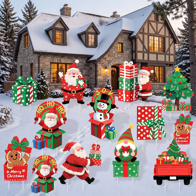 Piquets de Noël en plastique 14 pi