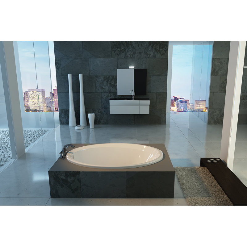 Avalon 60" x 40" Drop In Air Acrylic Bathtub, White
