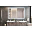 60X40 Inch Oversized LED Bathroom Mirror Wall Mounted Mirror With 3 Colour Modes Aluminum Frame Large Wall Mirror For Bathroom