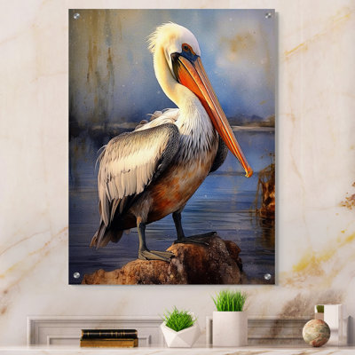 Majestic Pelican III - Pelican Acrylic Wall Art For Living Room