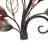 Metal Leaf Multi Colored Wall Decor with Scrolled Vine and Wire Leaf Accents