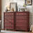 Farmhouse 5 Drawers Dresser For Bedroom, Wood 45" Tall Chest Of Drawers, Dresser Rustic Storage Dressers Organizer With Metal Handle Closet For Living Room, Hallway Entryway-1169964730