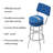 Swivel Upholstered Counter Stool with Metal Frame
