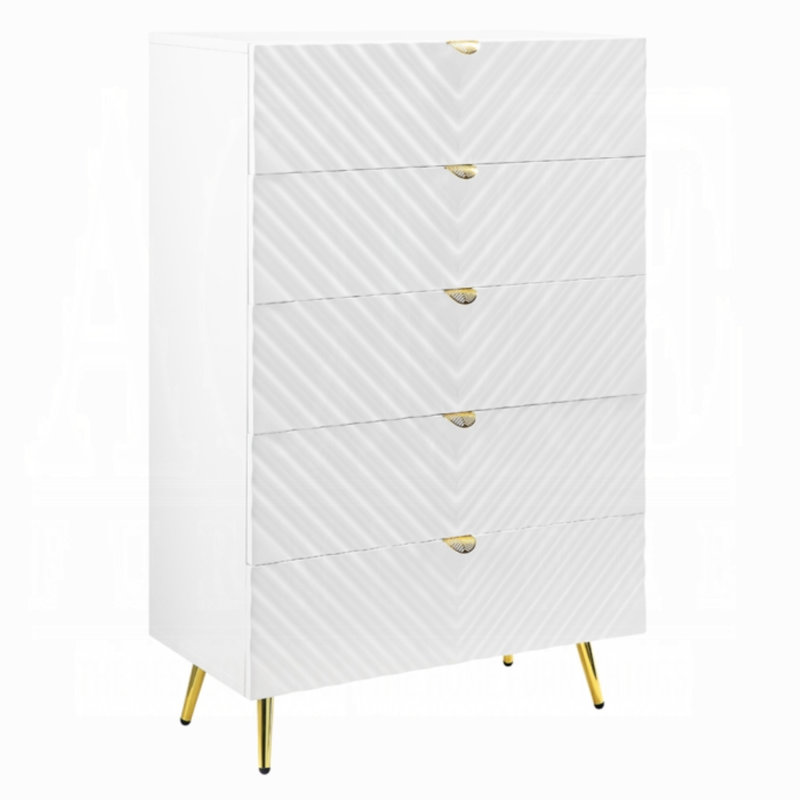 Gaines CHEST, White High Gloss