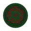 Christmas Berries Vegan Leather Round Pebble Placemat-535729859