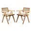 Ensemble de 2 chaises de salle à manger modernes en rotin de style Mid-Century-1408208