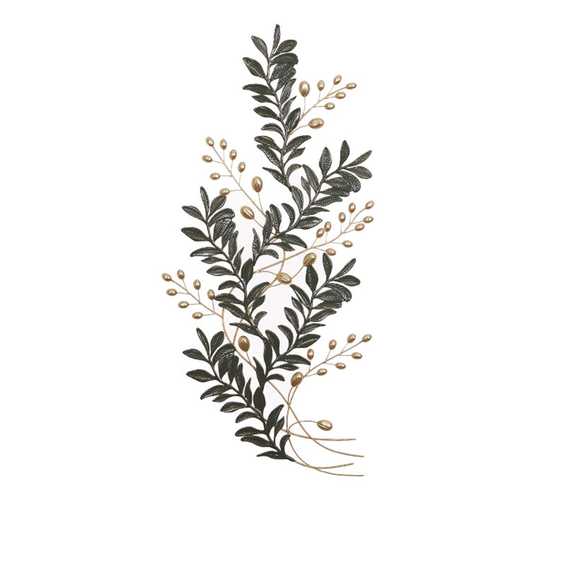 Modern Luxury Iron Leaf Wall Decor Botanical Wall Hanging