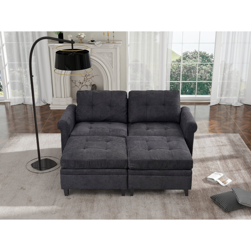 Canapé modulaire moderne en U avec canapé et canapé modulaire à 4 places Modern, Gris