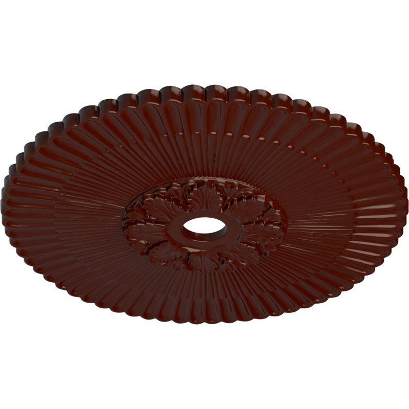 Endurathane Melonie Ceiling Medallion, 36 1/4"OD x 1 7/8"P (Fits Canopies up to 6 1/4"), Hand-Painted Brushed Mahogany Finish