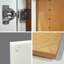 Armoire murale en bois blanc avec 2 portes et 3 tablettes réglables pour la salle de lavage