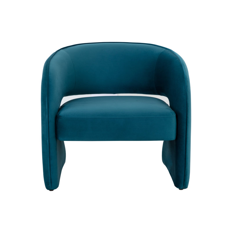 Lounge Chair, Teal Polyester