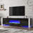 Bhhatu U-shaped Legs Mirrored Finish TV Stand with Electric Fireplace Included-98876980-99357219