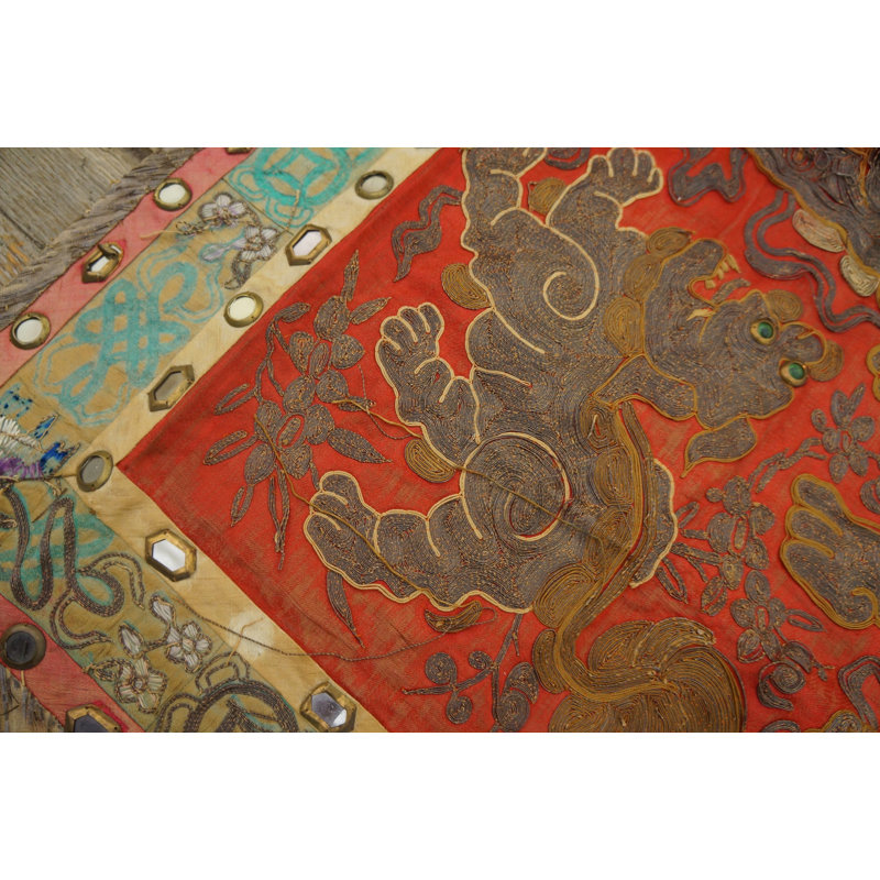 Antique Textile Small Scatter Size Wool Red Rug