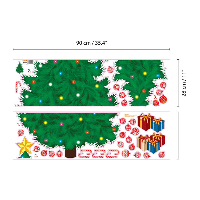 Adhésif décoratif traditionnel Noël