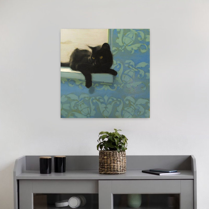 Art contemporain pour chat avec fenêtre, H 18 po x l 18 po