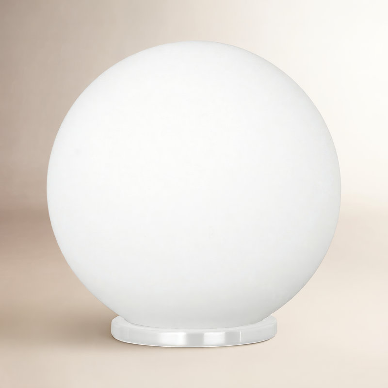 Mia Globe Lamp, White, 8.25" H x 7.87" W x 7.87" D