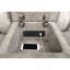 Causeuse-fauteuil coulissante avec console Taupe