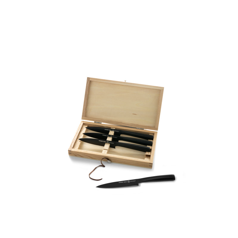 Jet Black 4-Piece Steak Knife Set