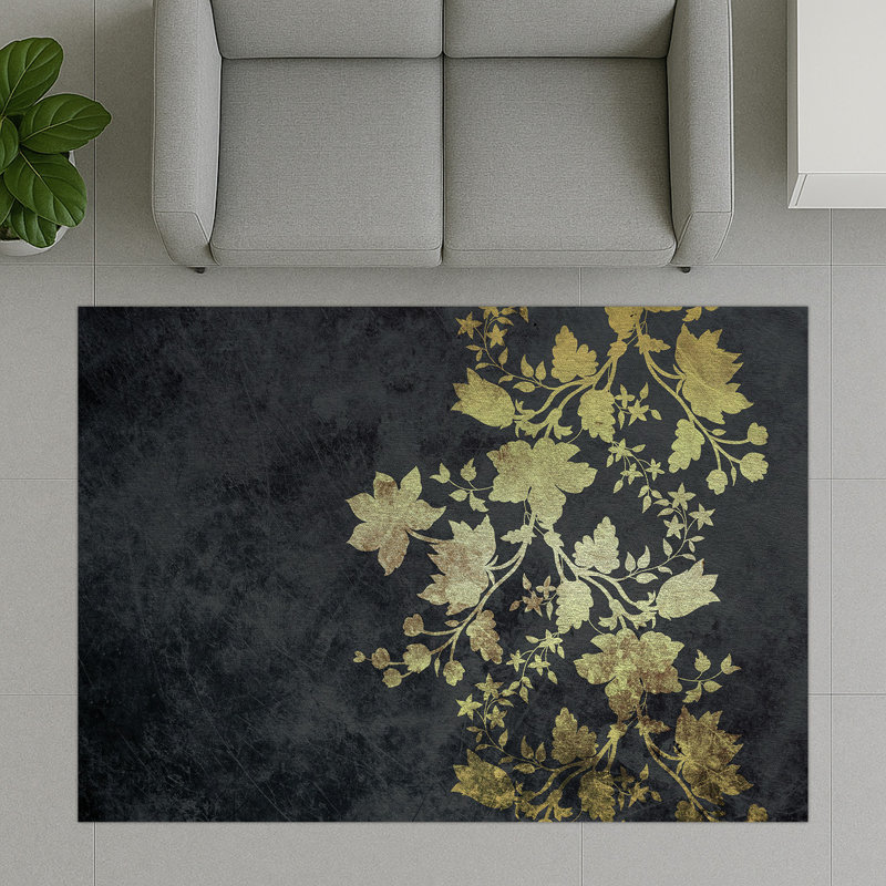 Floral Area Rug, Runner 70 x 140 cm