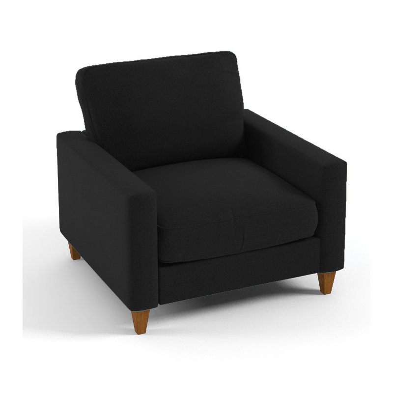Mizpah Upholstered Armchair, Black