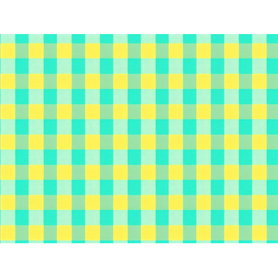 Édredon motif vichy turquoise
