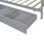 Structure de lit en pin durable avec tiroirs de rangement, compartiments latéraux et bureau intégré pour une utilisation optimale de l'espace-470791778-470791779
