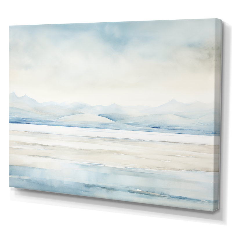 Minimal Glacier Antartica II, H 24 po x l 32 po x P 1 po, Toile tendue