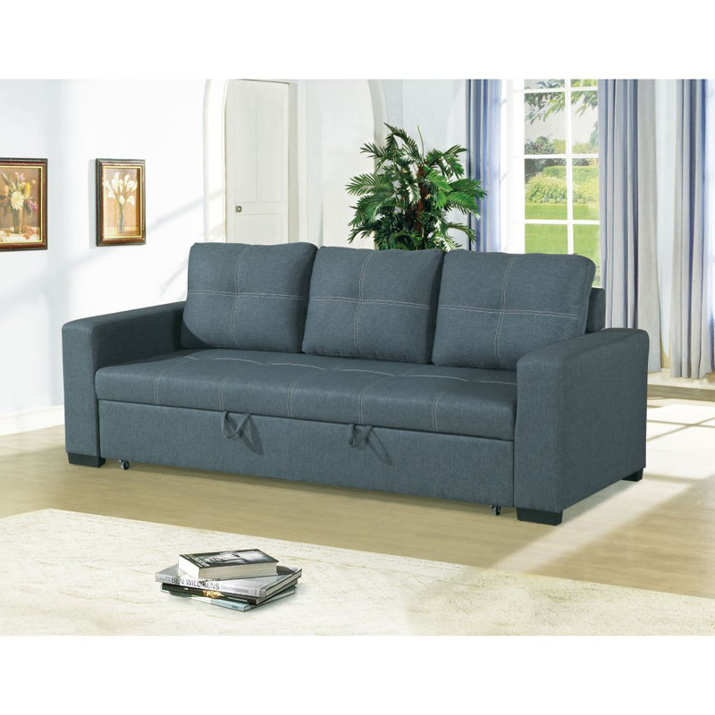 3 Seats Polyfiber Convertible Sleeper Sofa