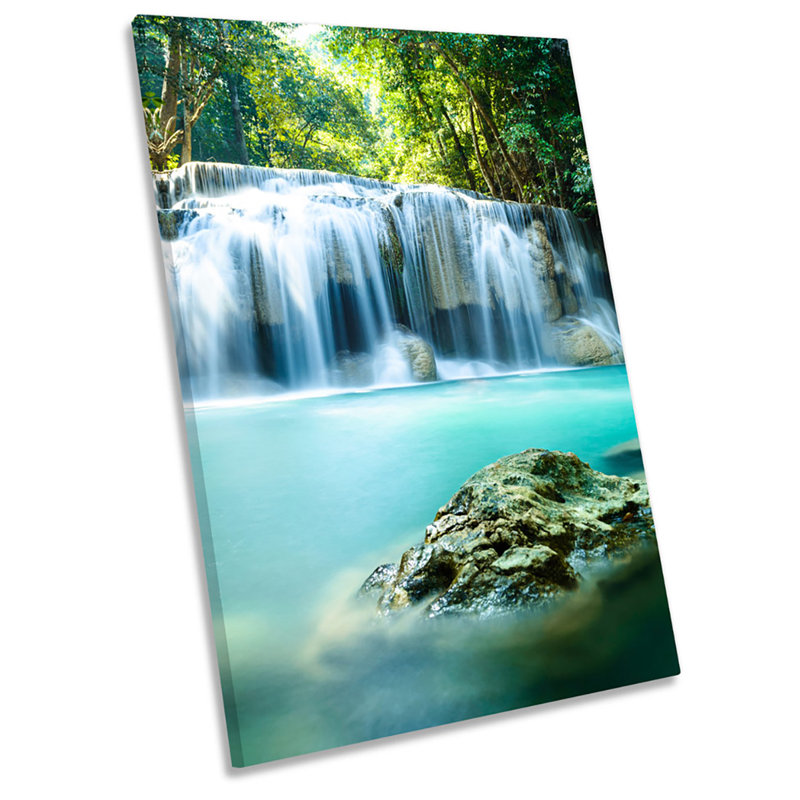Paradise Waterfall Tropical Forest - Wrapped Canvas Print, 45.7cm H x 30.5cm W