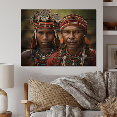 Tribus d’Africains, Samburi, Kenya II - impression sur bois sans cadre