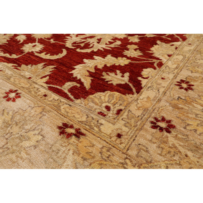 Ivory Hand-Knotted Wool Oriental 8' x 10' Rug