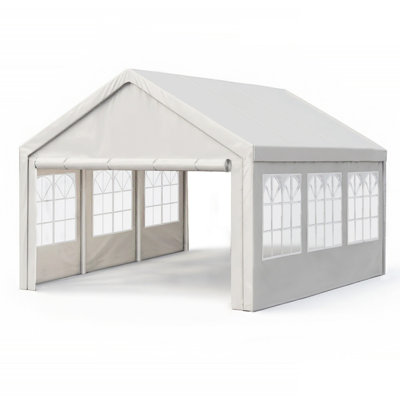Auvent extérieur polyvalent 10 x 20 pieds, abri d'auto de style détachable à parois latérales, abri commercial robuste, idéal pour les fêtes de mariage et l'ombrage des véhicules