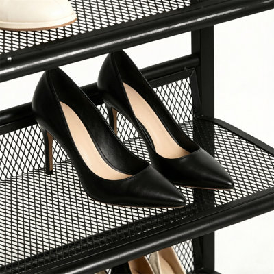 12 Pairs Metal Shoe Storage