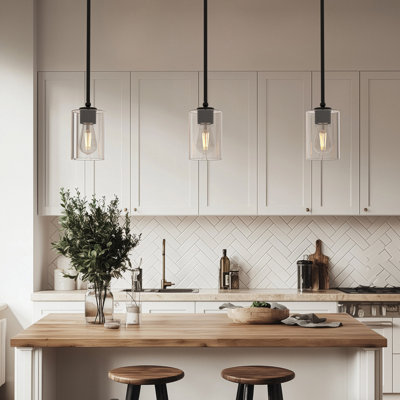 Agnella 1 - Light Matte Black Single Pendant(3-Pack)