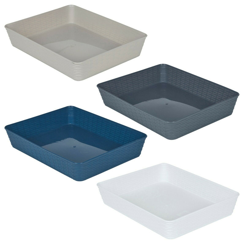 Rebrilliant Plastic Decorative Bin, 6.4cm H x 19cm W x 25cm D