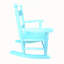 Fauteuil à bascule pour enfants résistant, bleu pâle, pour une utilisation intérieure et extérieure, design confortable et sécuritaire