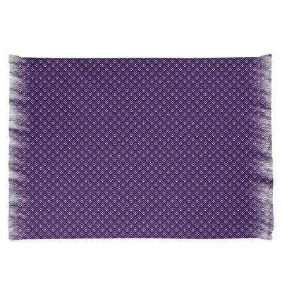 Tapis mauve ombré à motif géométrique classique