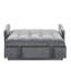 Lit avec plateau, dossier réglable, velours gris, lit escamotable en velours compact, charge pratique-1809598862
