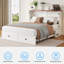 Armoire-lit escamotable complète "57" avec station de charge capacité de 1200 lb, rangement supplémentaire et conception peu encombrante (matelas inclus)-990158780
